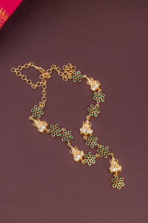Lakshmi Zircon Necklace - Aympon - Green