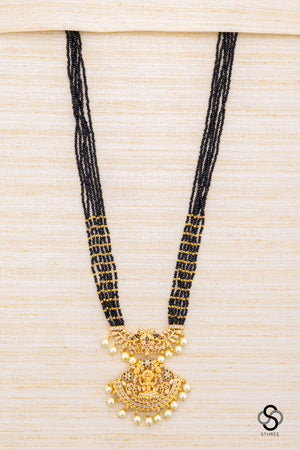 Karugamani with lakshmi  pendant