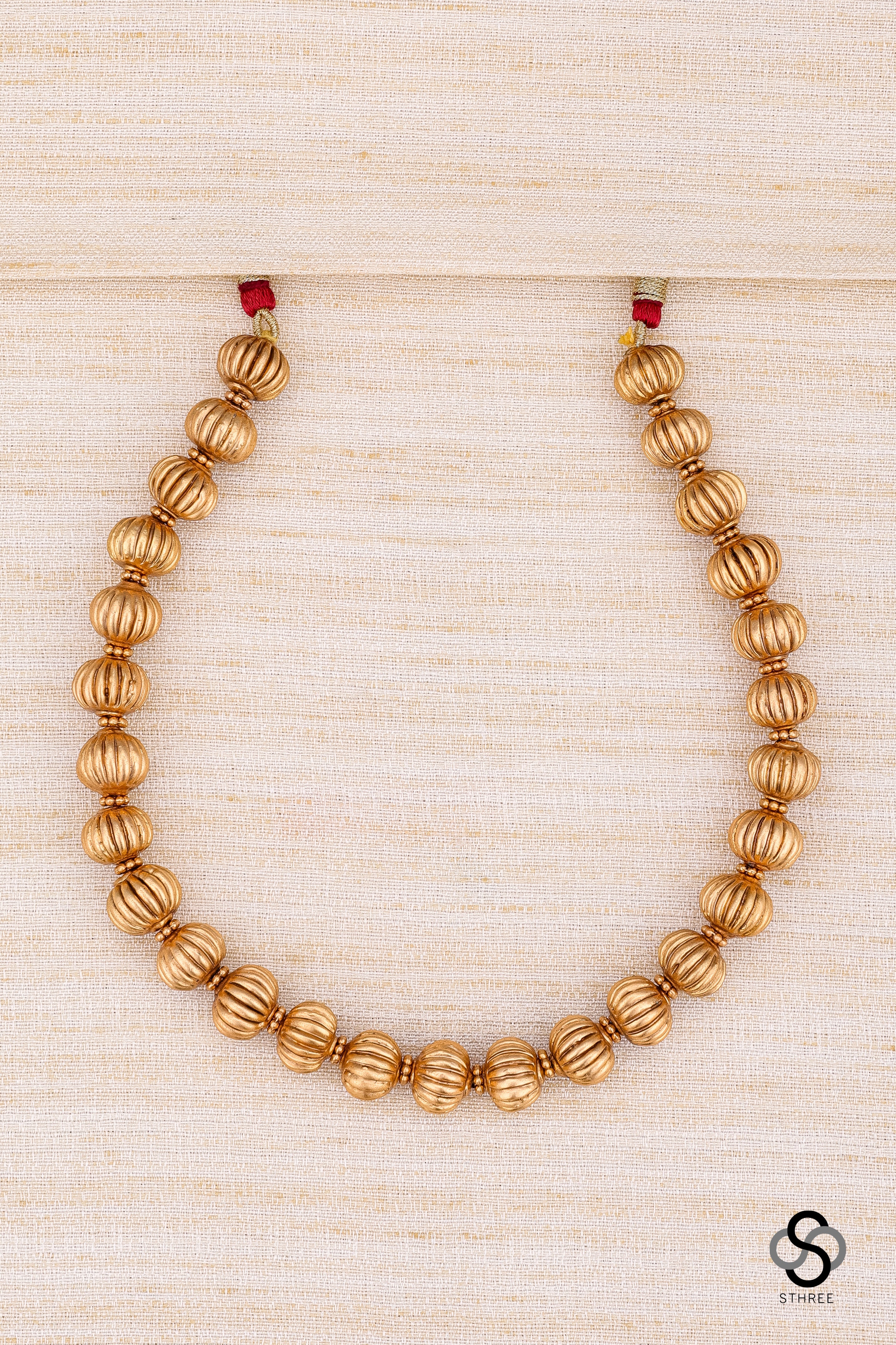 Gundumani malai set - Gold balls in antique finish