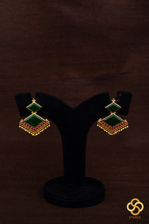 Keralam Padakkam necklace -  Emerald green