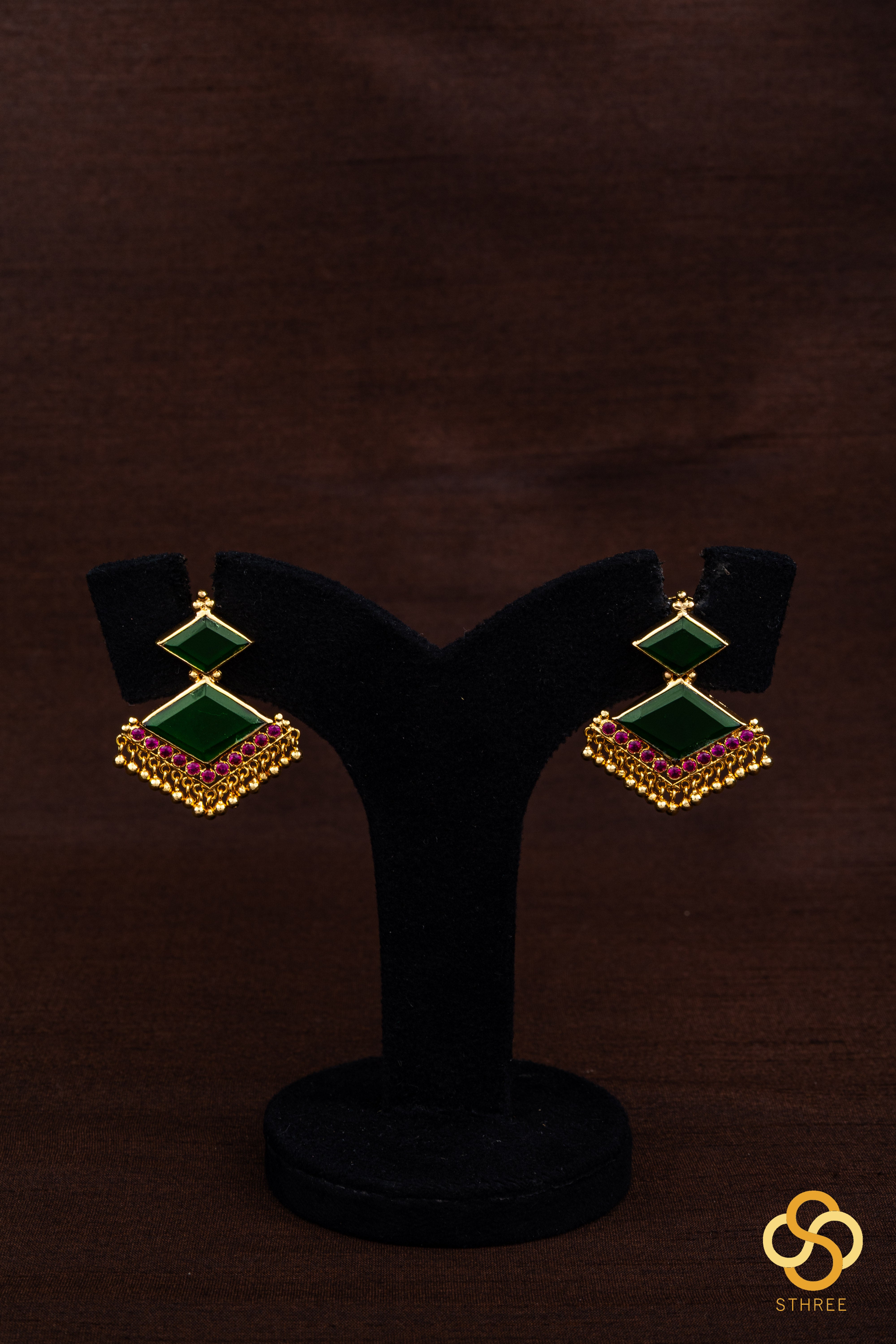 Keralam Padakkam necklace -  Emerald green