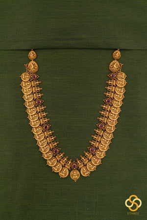 Lakshmi Kasumalai set with kempu stones