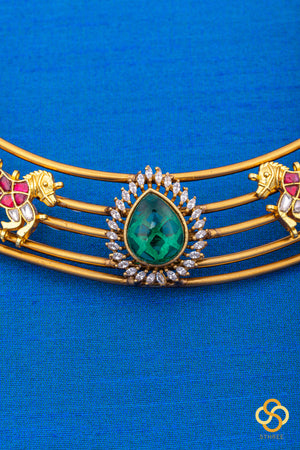 Hasli set - Kundan and horse mogappu