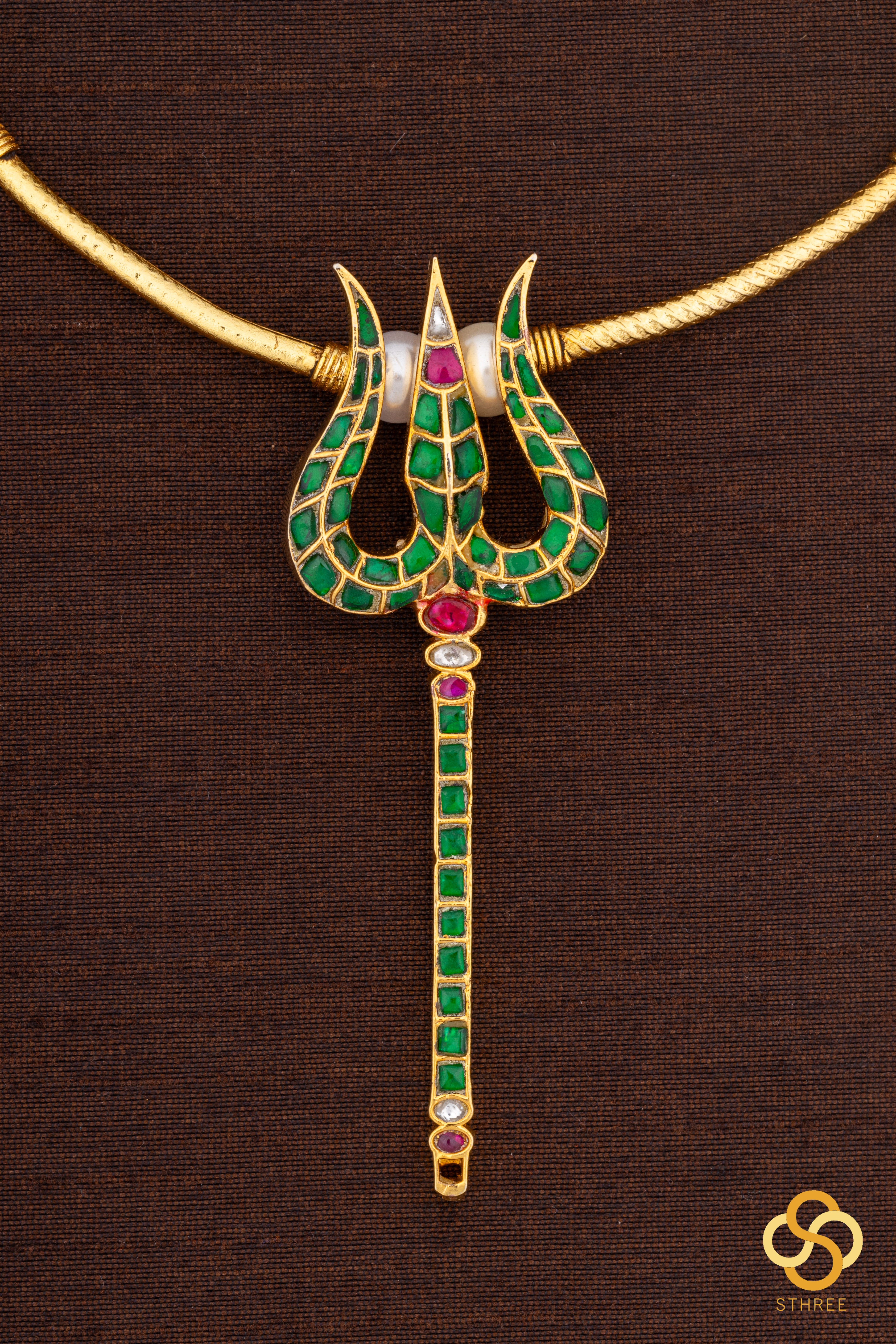 Trishulam with Hasli -  Emerald green