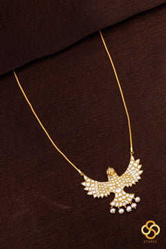 Gandaberunda Pendant with Pearls - All White