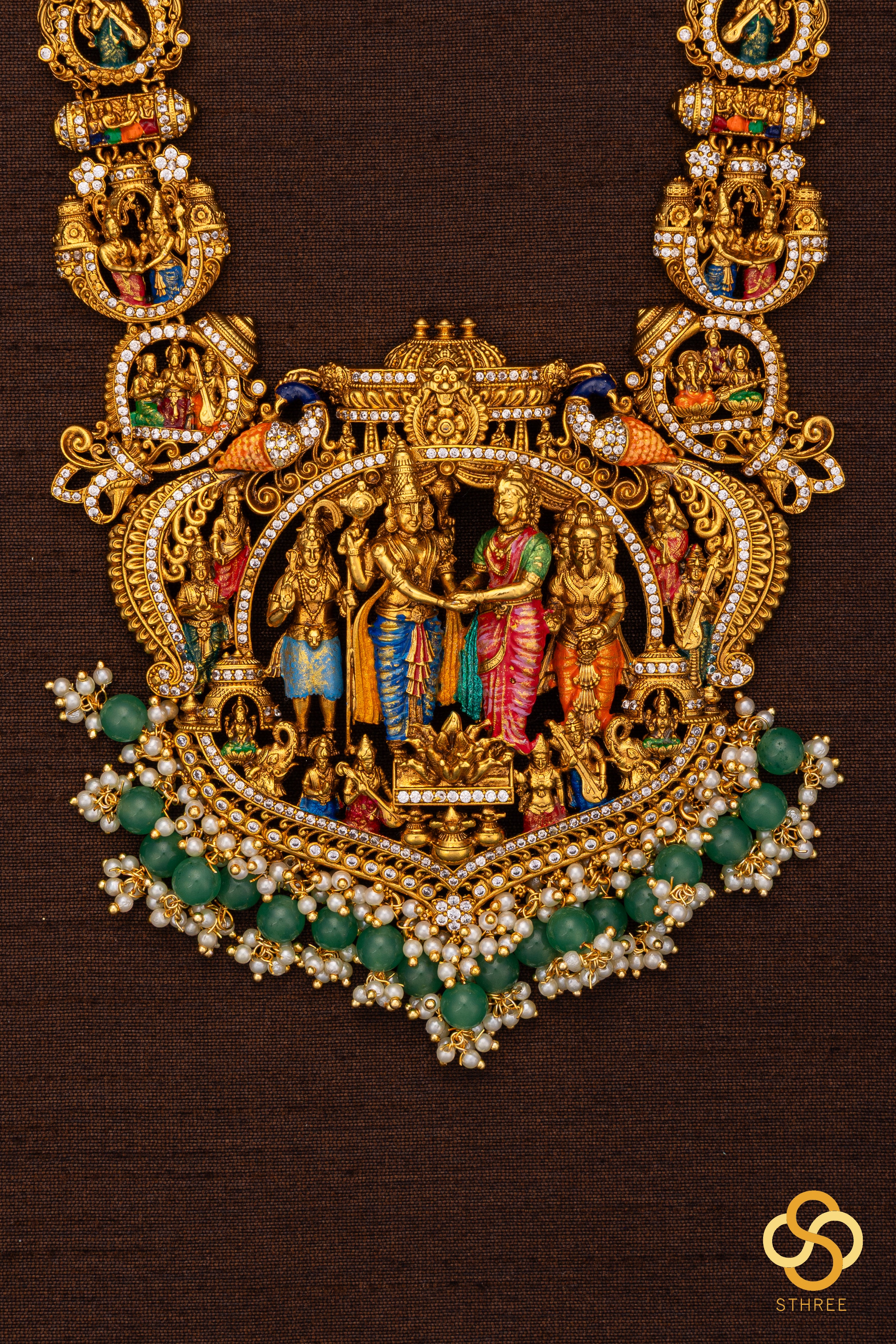 Srinivasa kalyanam pendant with Nakas work