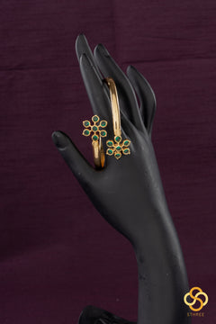 Aympon kada - Seven Stone , Emerald Green