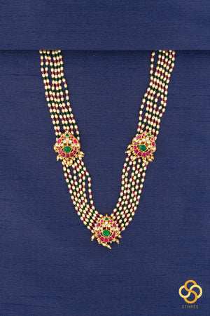 Jadau Kundan  in six strands of pearls