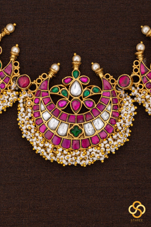 Triple chandbali - Jadau kundan