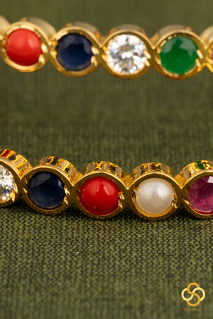 Navarathna pattern bangles
