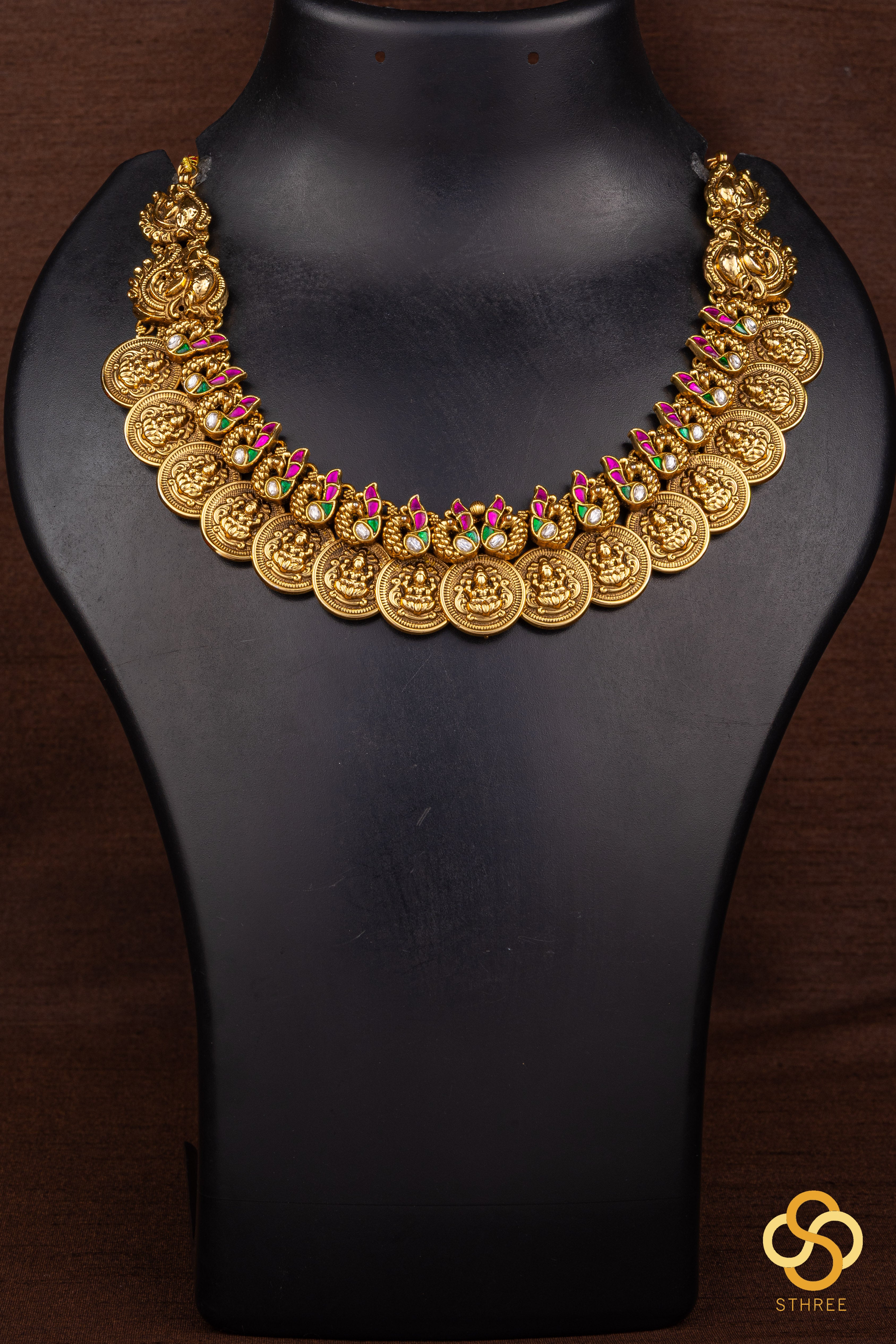 Lakshmi Kasumalai Necklace Set  [Short ]