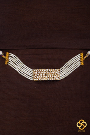 Kundan and pearls choker set