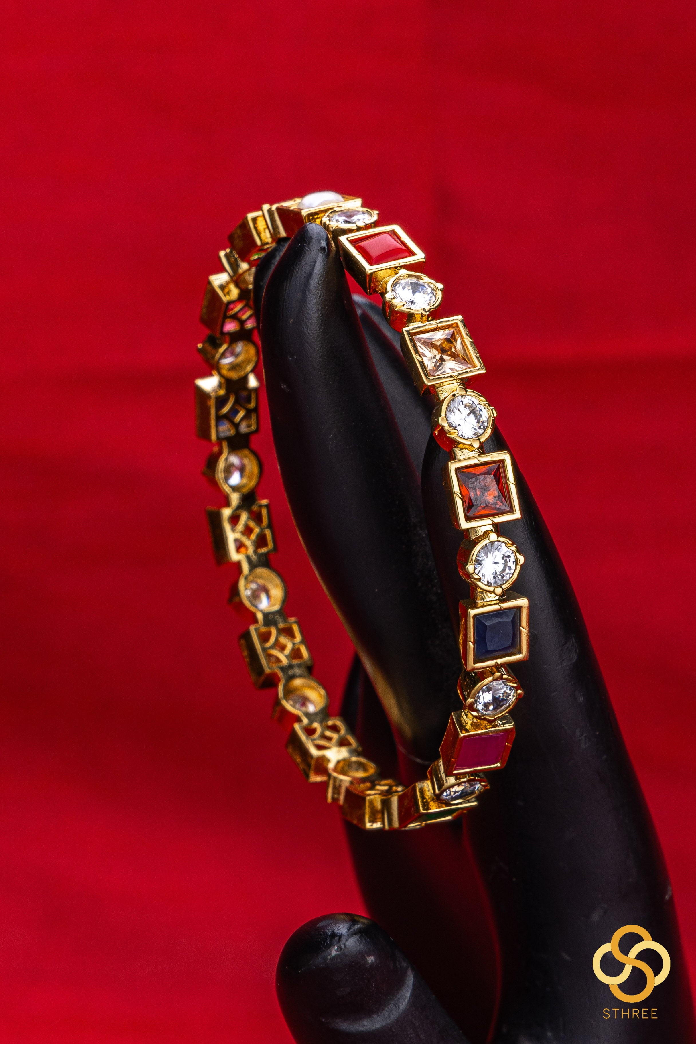 Square cut bangles - Navarathna