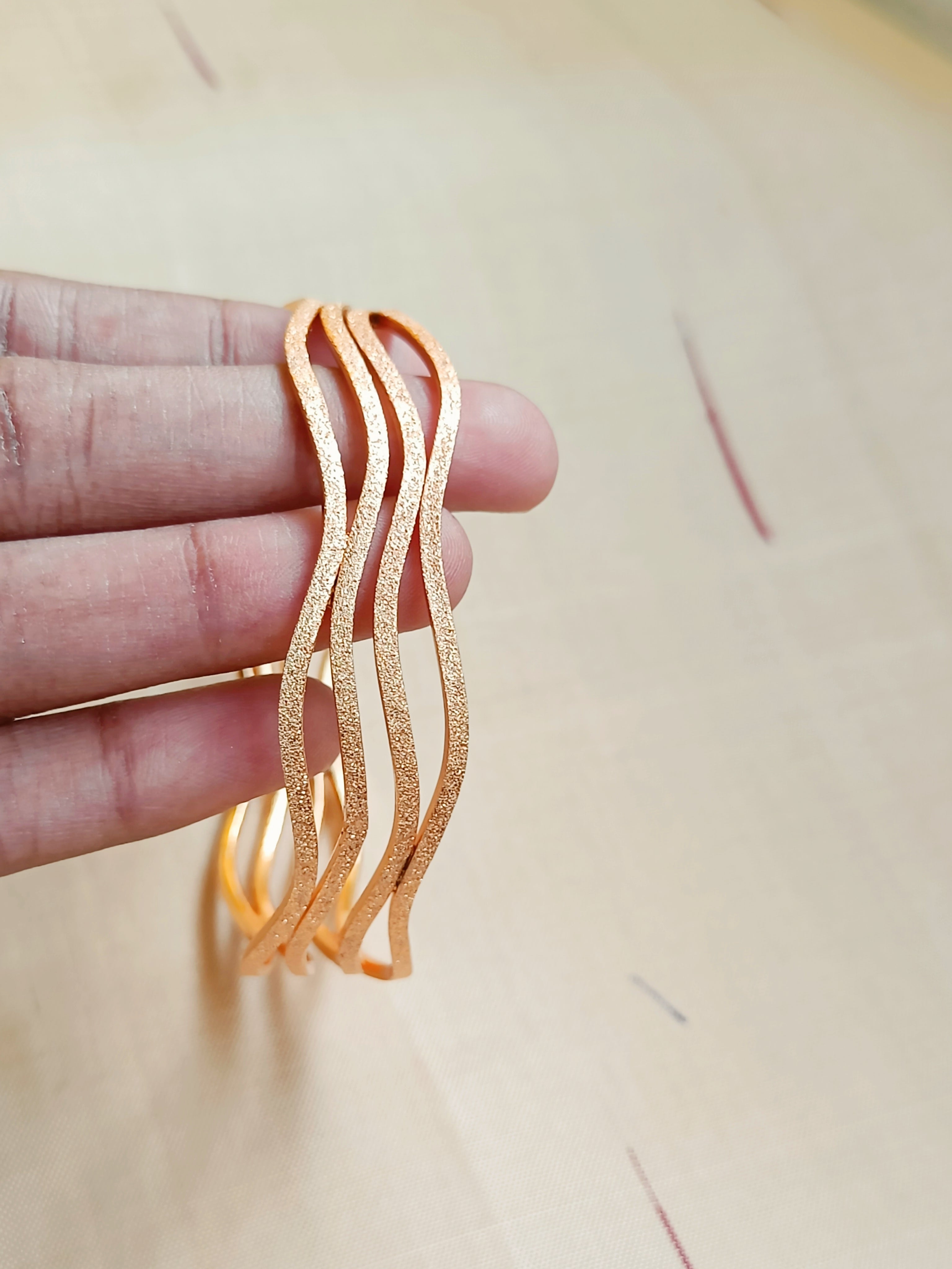 Matt Gold wave bangle