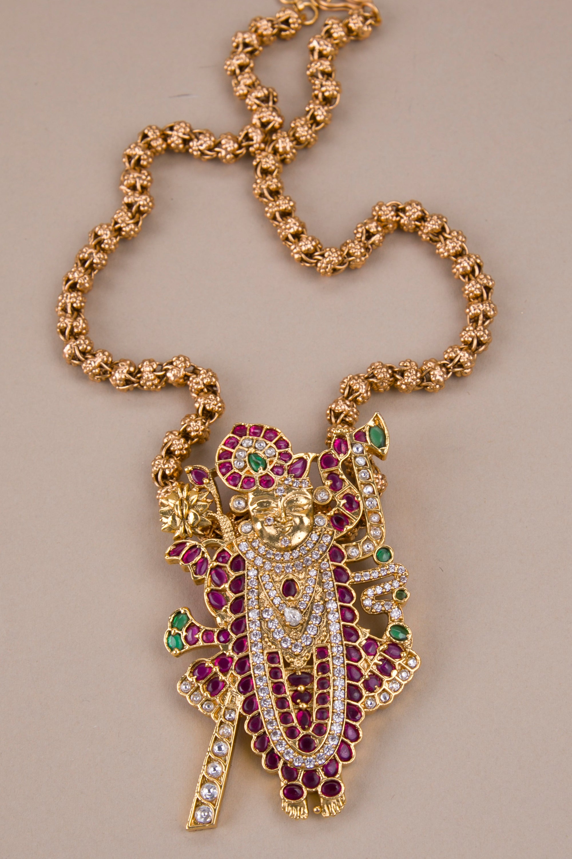 Srinathji in Jadau Kundan
