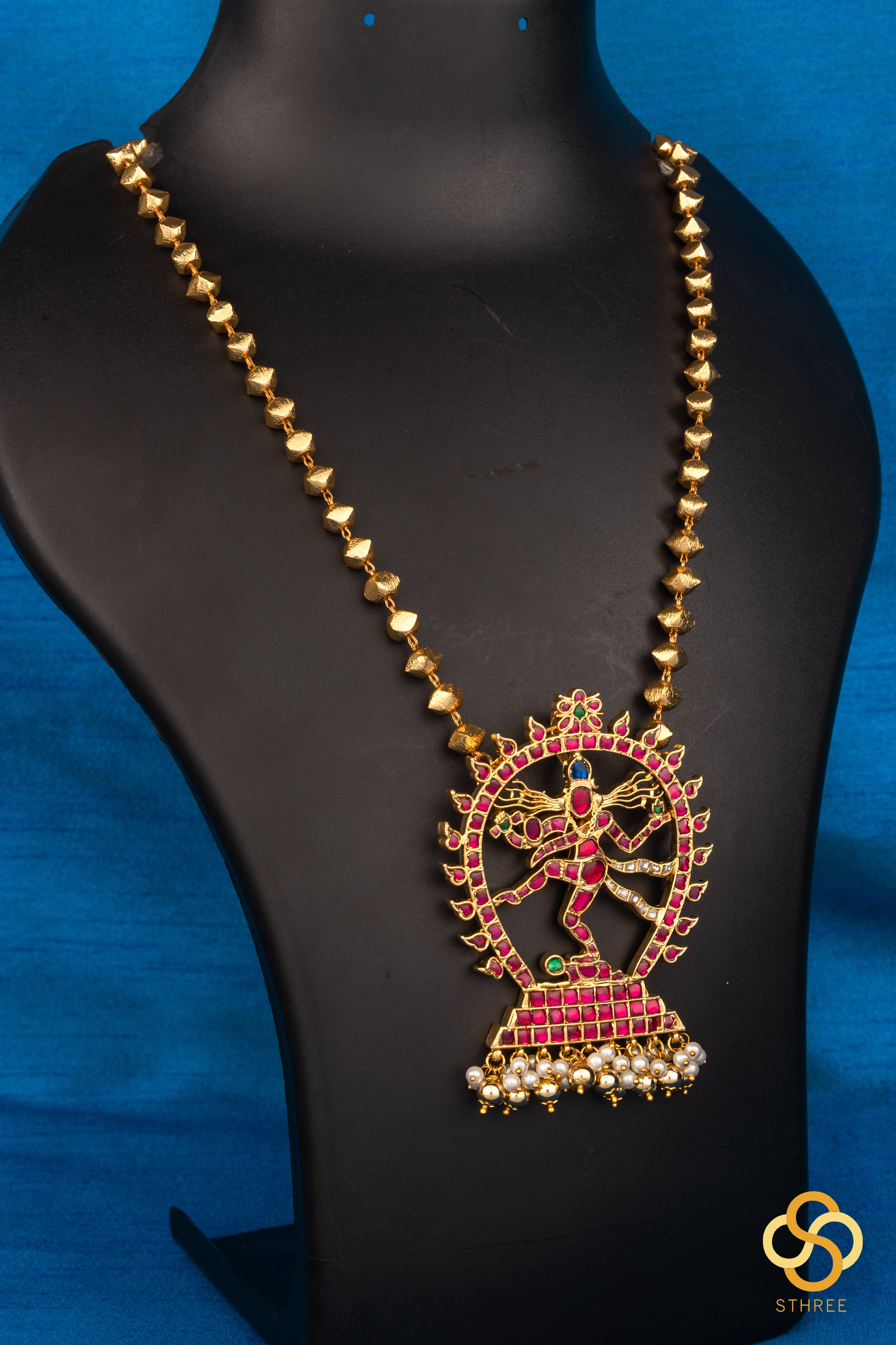 Natarajan (Big) Jadau kundan with gold balls