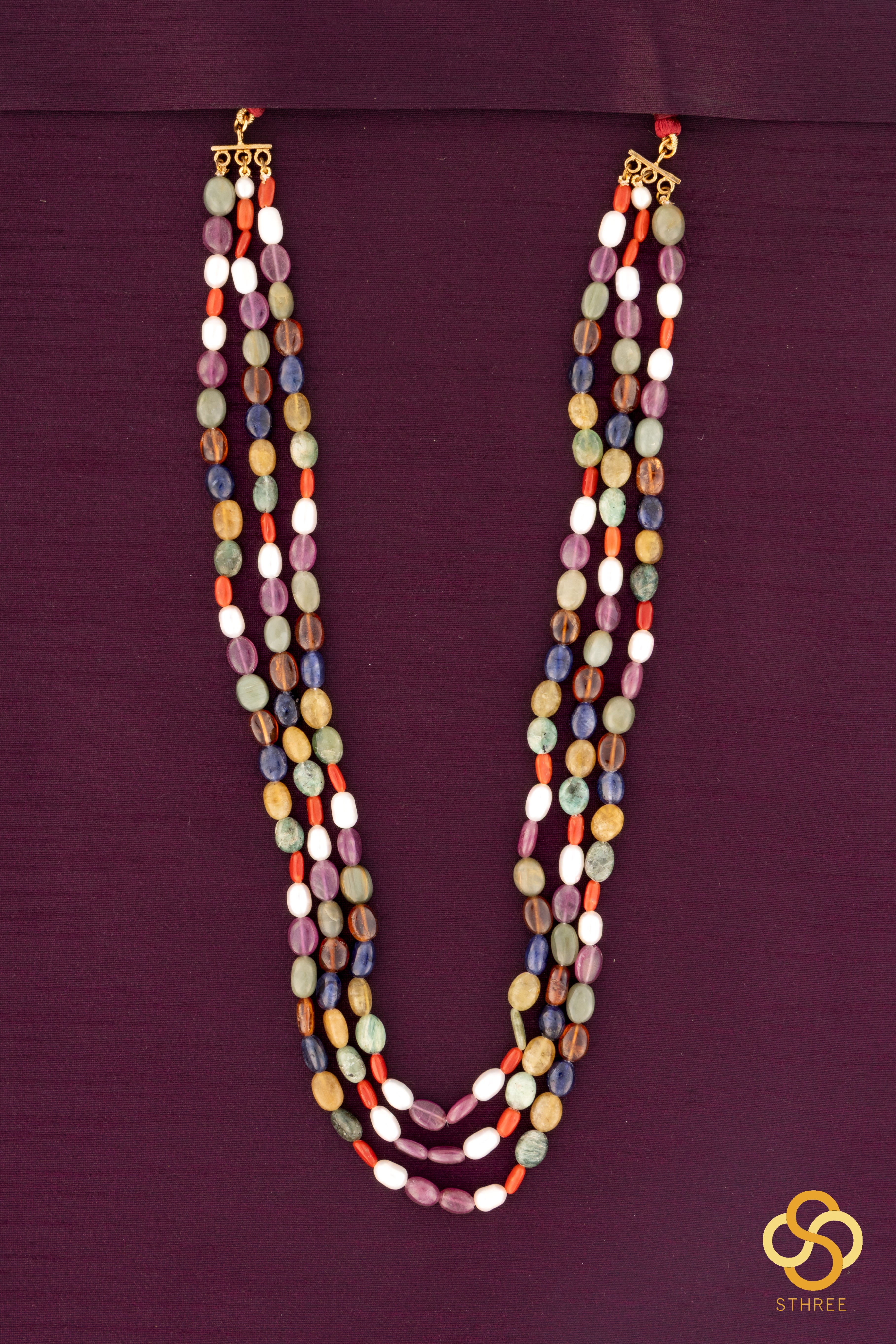 Semi precious Navarathna malai