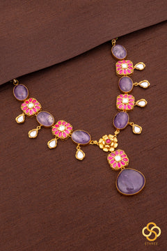 Cabachons with Square Kemp - Amethyst colour