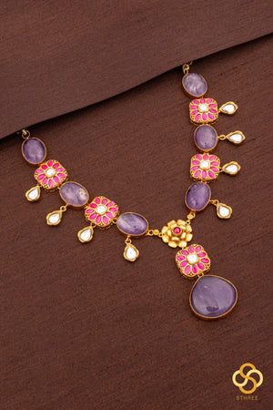 Cabachons with Square Kemp - Amethyst colour