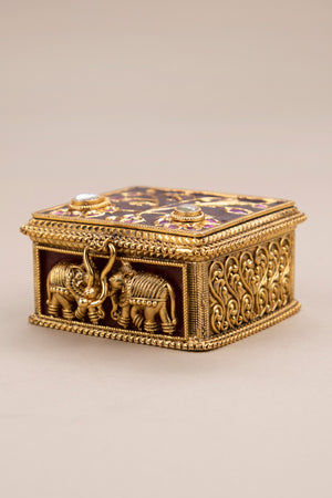 Kumkuma box - Brown