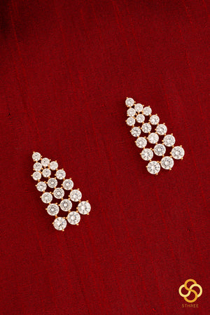 Solitaire Necklace Three Layers - Rose Gold Finish