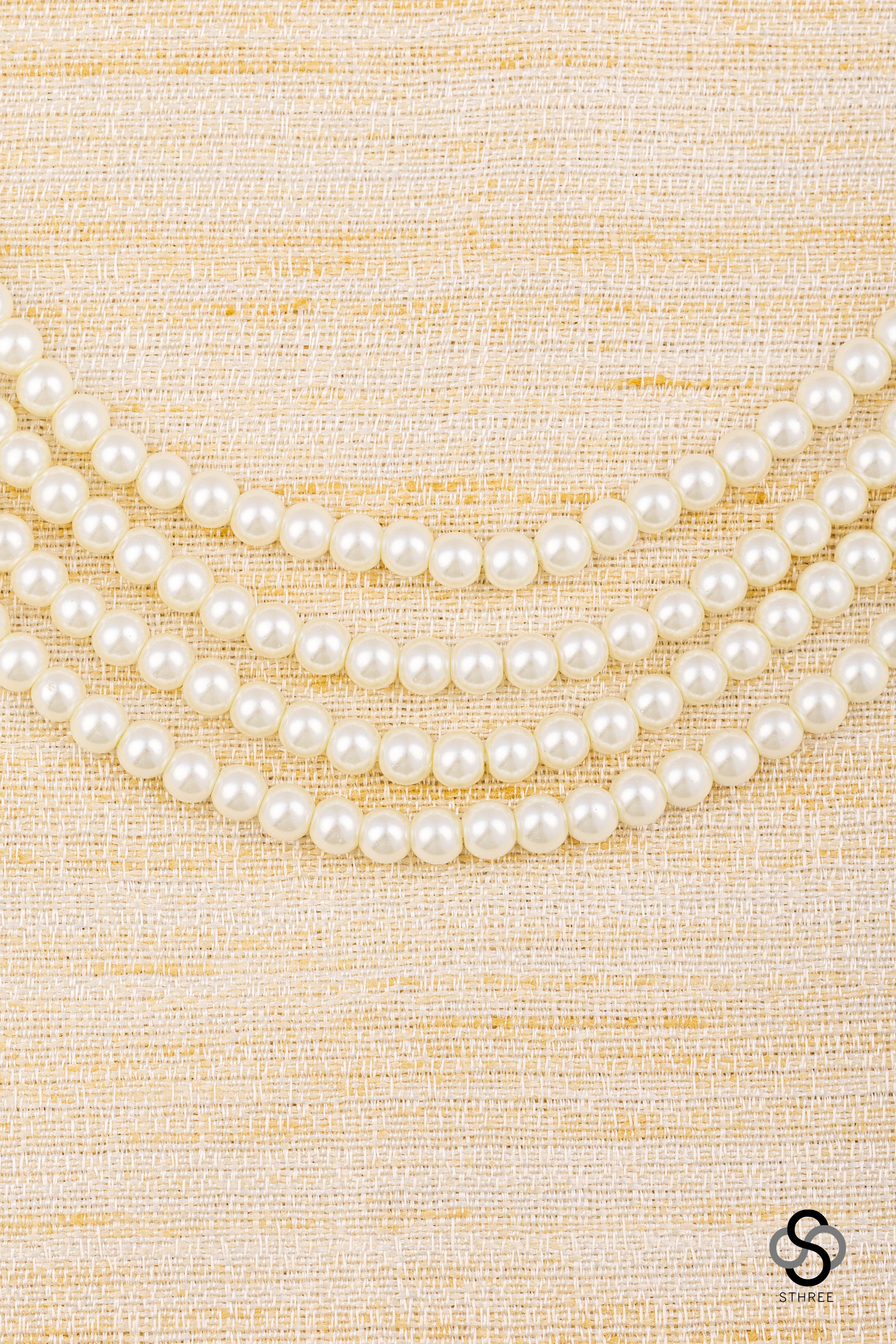 Four Liner Pearls with Gandaberunda Mogappu