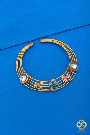 Hasli set - Kundan and horse mogappu