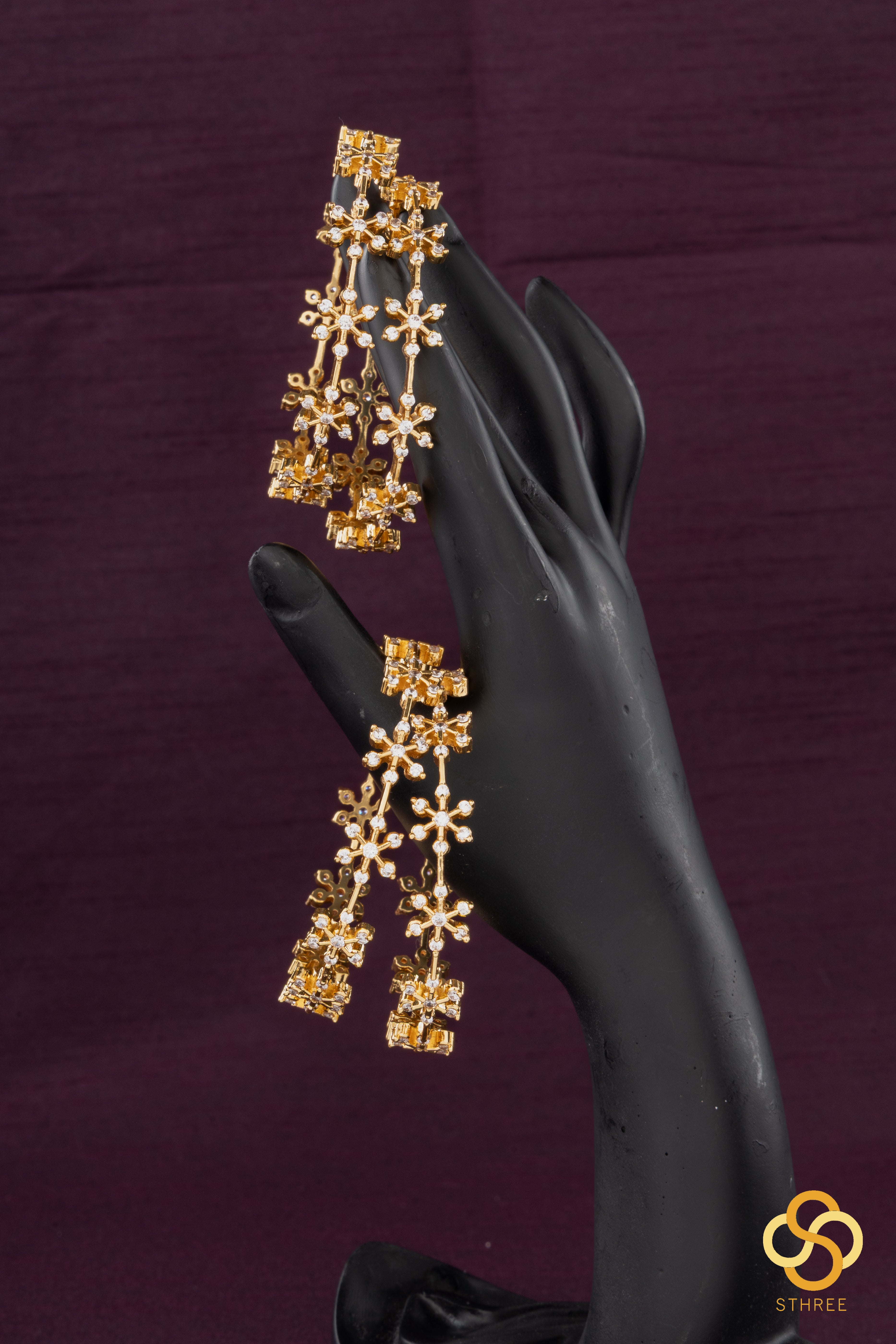 7 stone Diamond pattern bangles - Set of 4