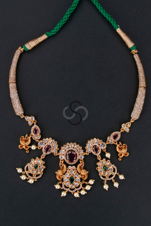 Zircon Hasli with Triple Pendant