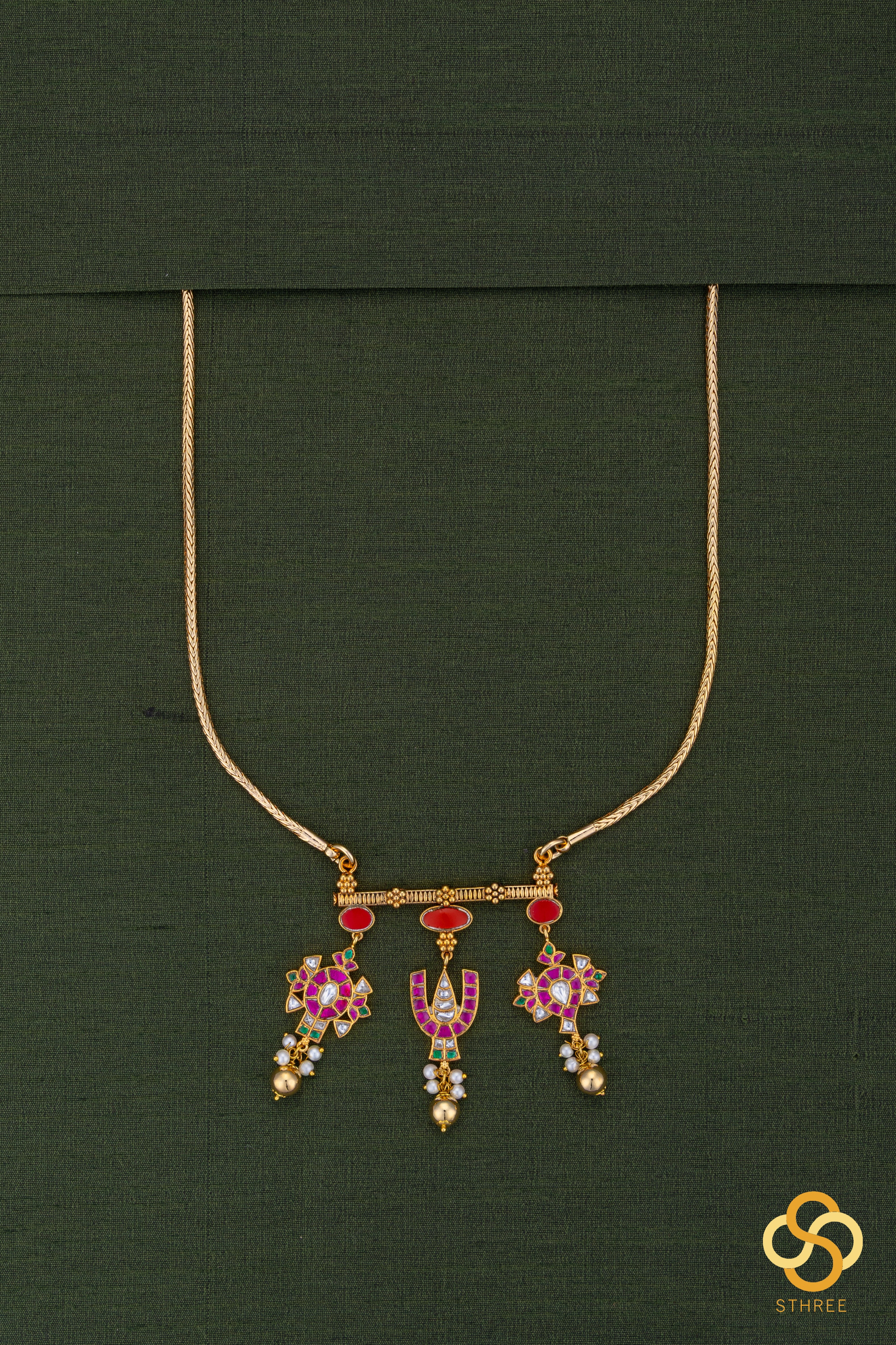 Long chain - Sangu chakram pendent