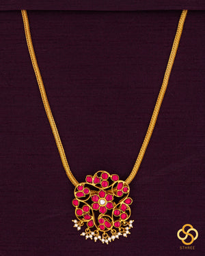 Rakkodi, Parijatha  flower design - Kemp red