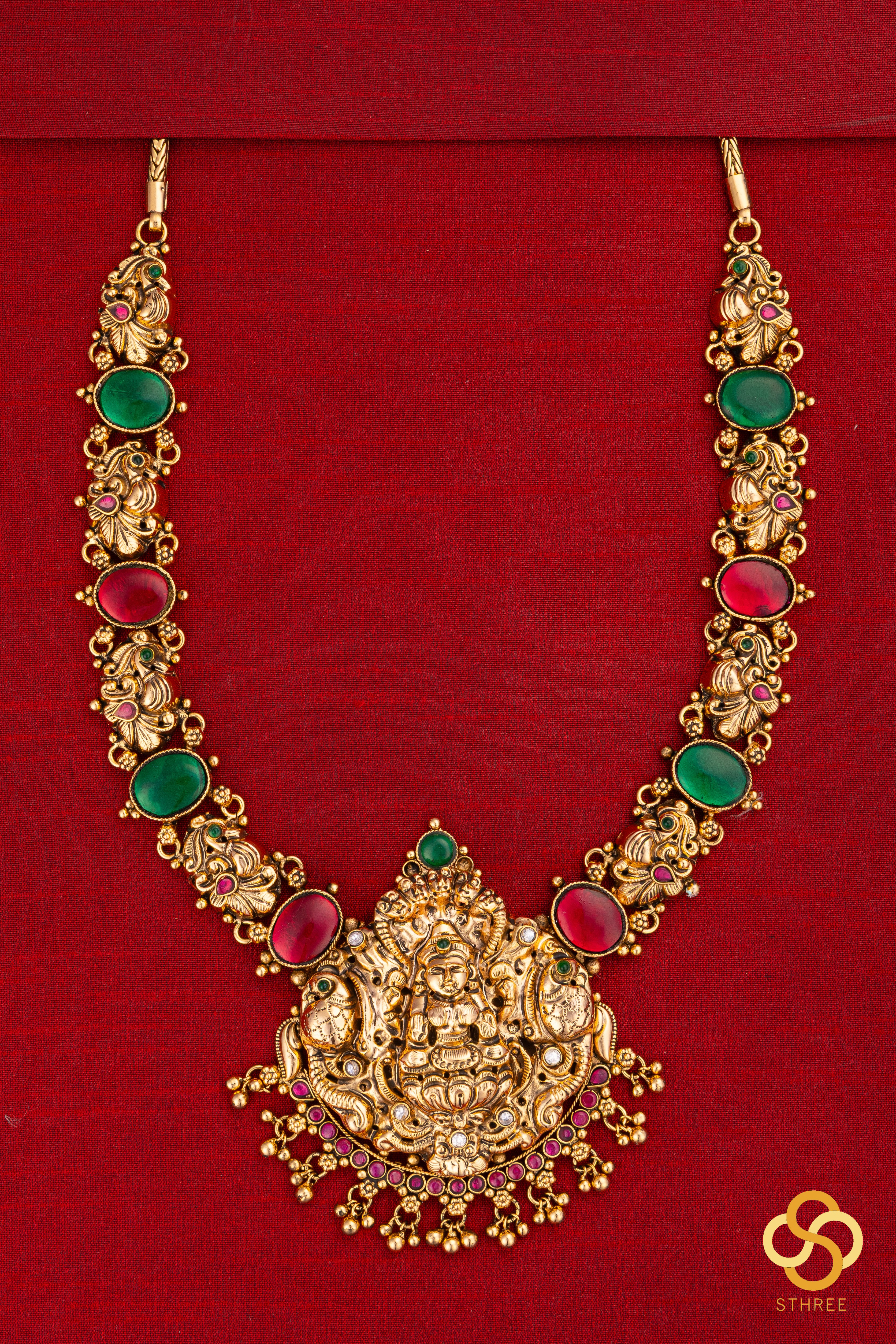Nagalakshmi pendant necklace set
