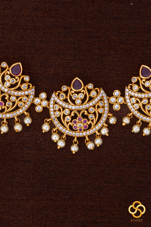 Seven Chandbali Pendant with Pearls