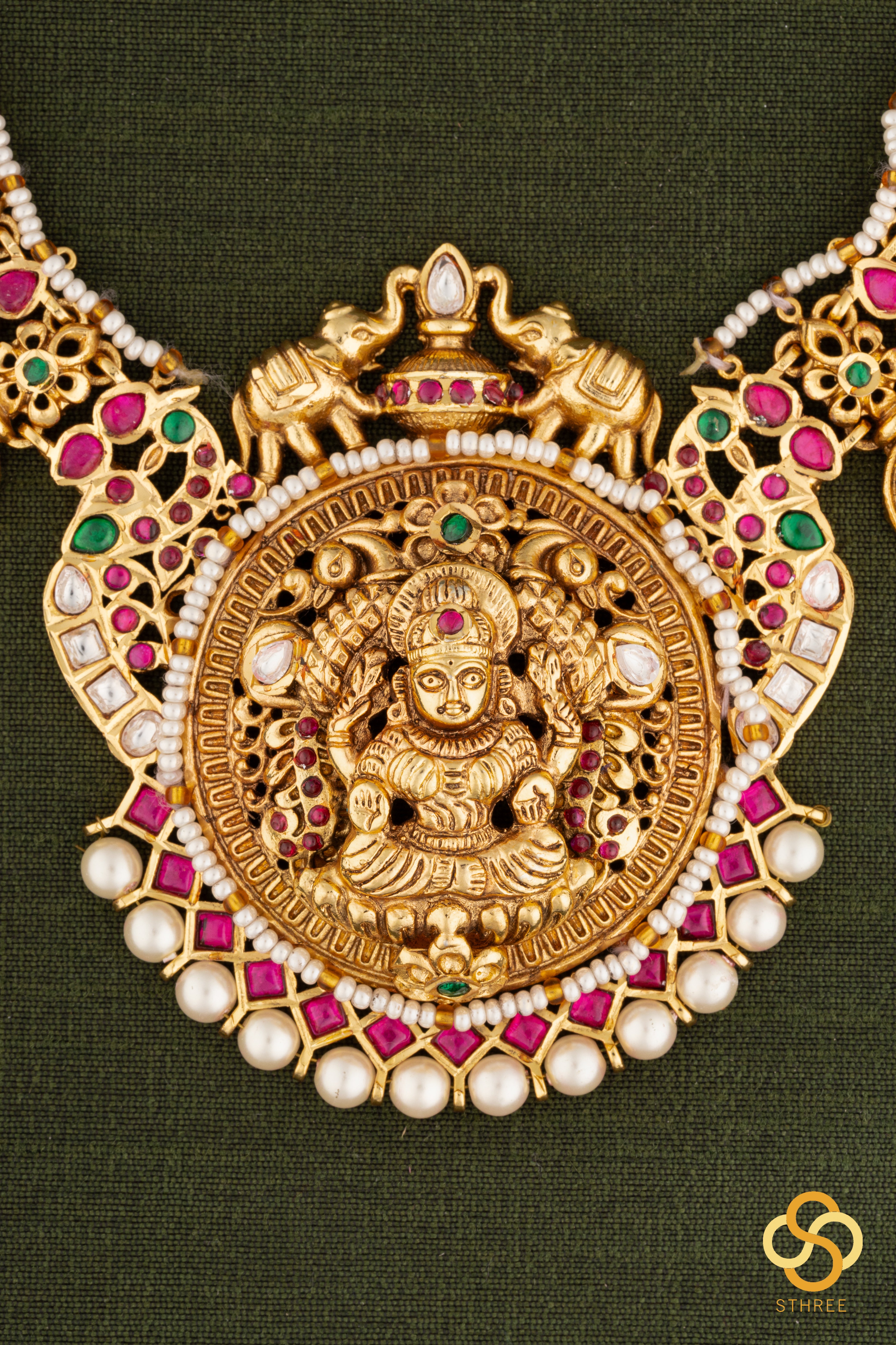 Gajalakshmi Kasumalai Necklace Set