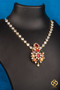 Navarathna Pendant in a Zircon Chain
