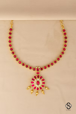 Ruby red Necklace set