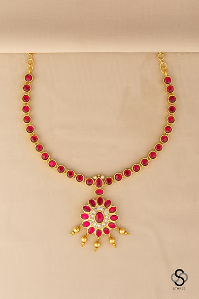 Ruby red Necklace set