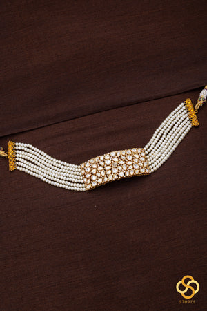 Kundan and pearls choker set