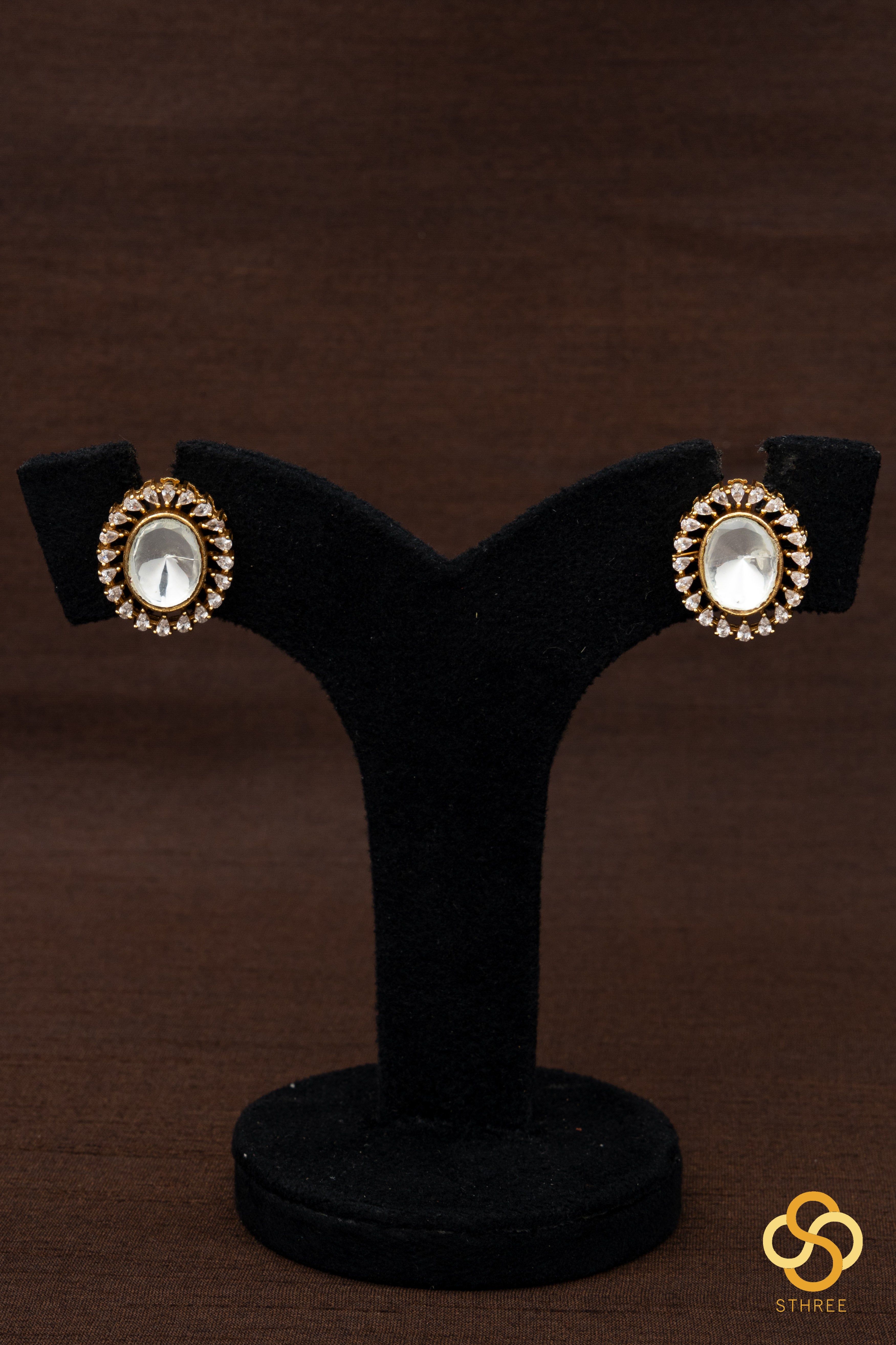 Hasli set - Kundan and chandbali mogappu