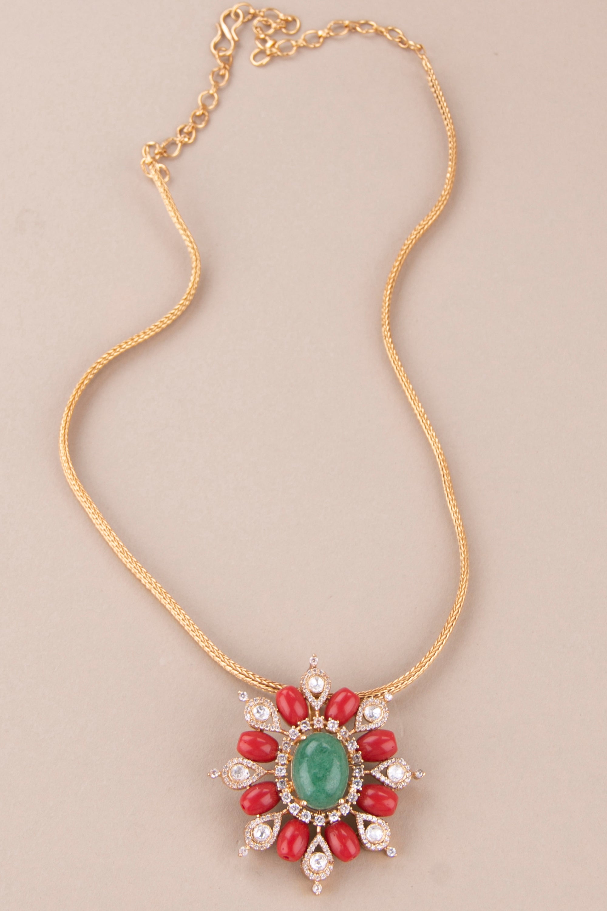 Coral Pendant Set