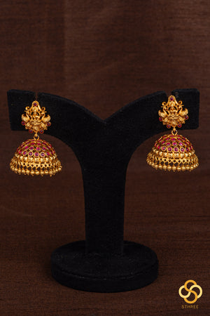 Ruby chokker with Lakshmi coins mala