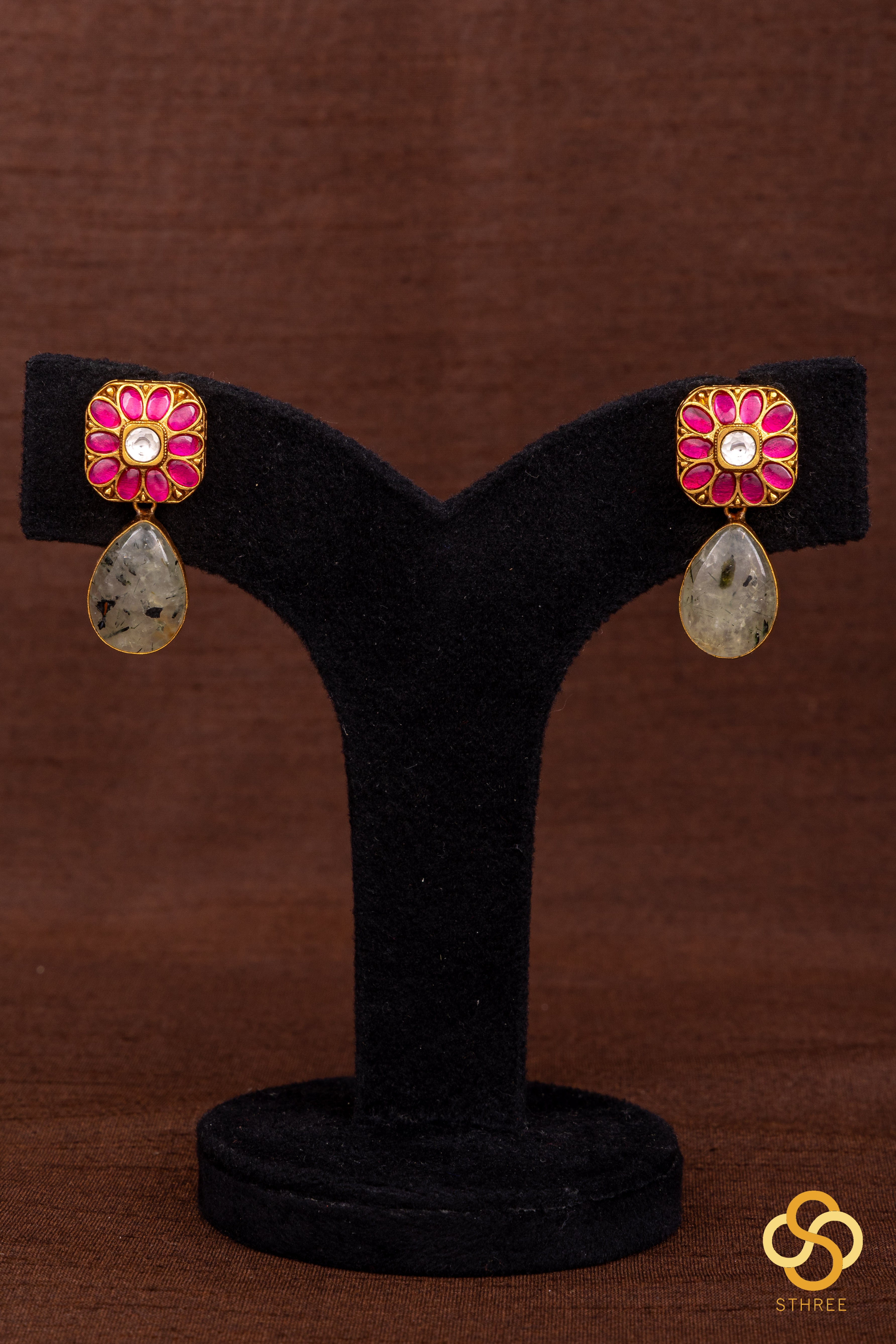 Cabachons with Square Kemp - Light Green