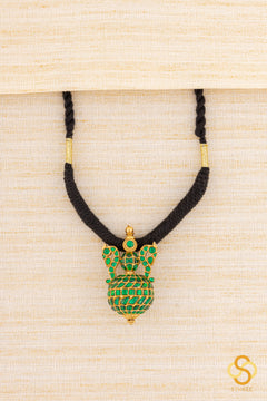 Double Peacock Ball Pendant - Emerald Green