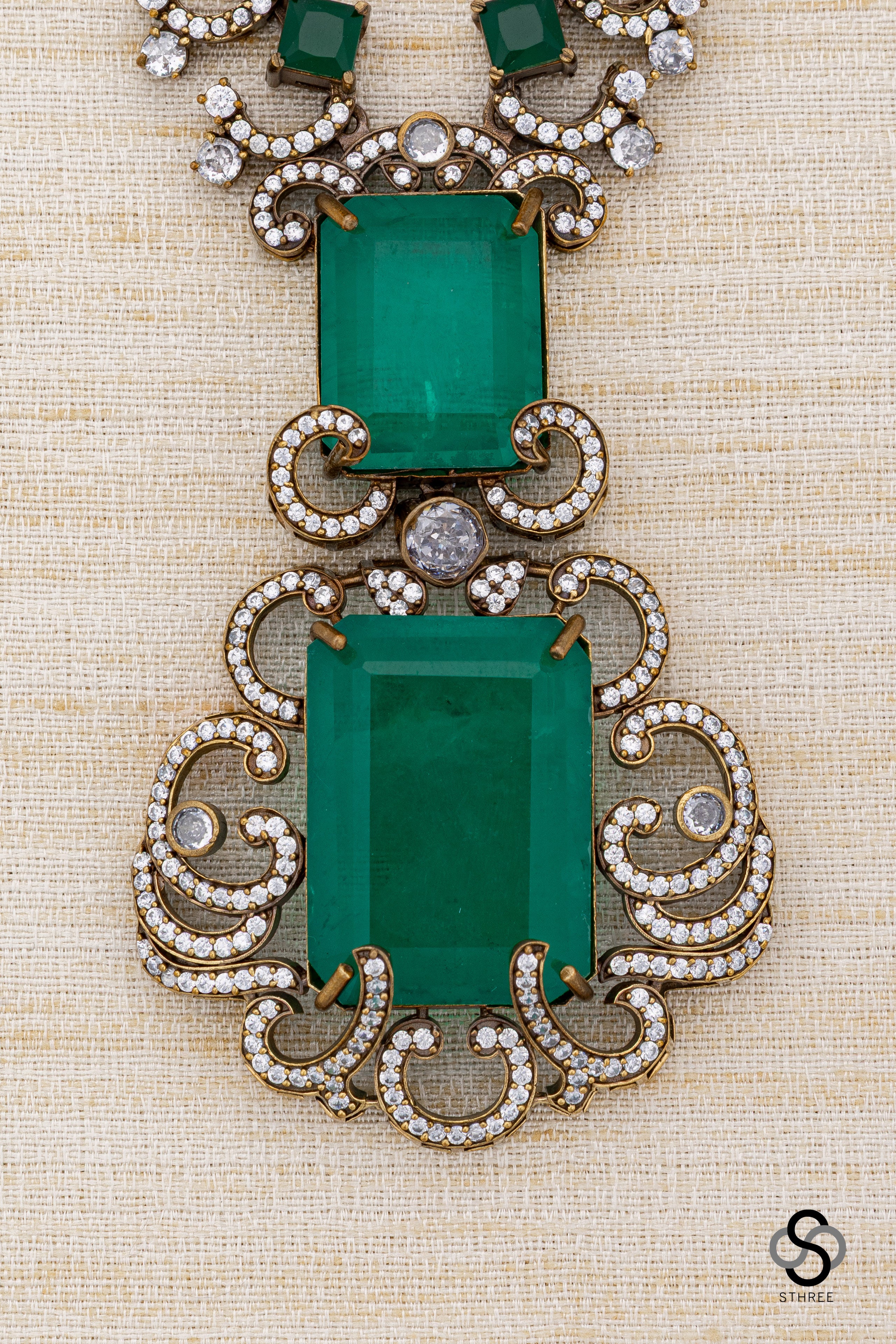 Diamond and Emerald Necklace