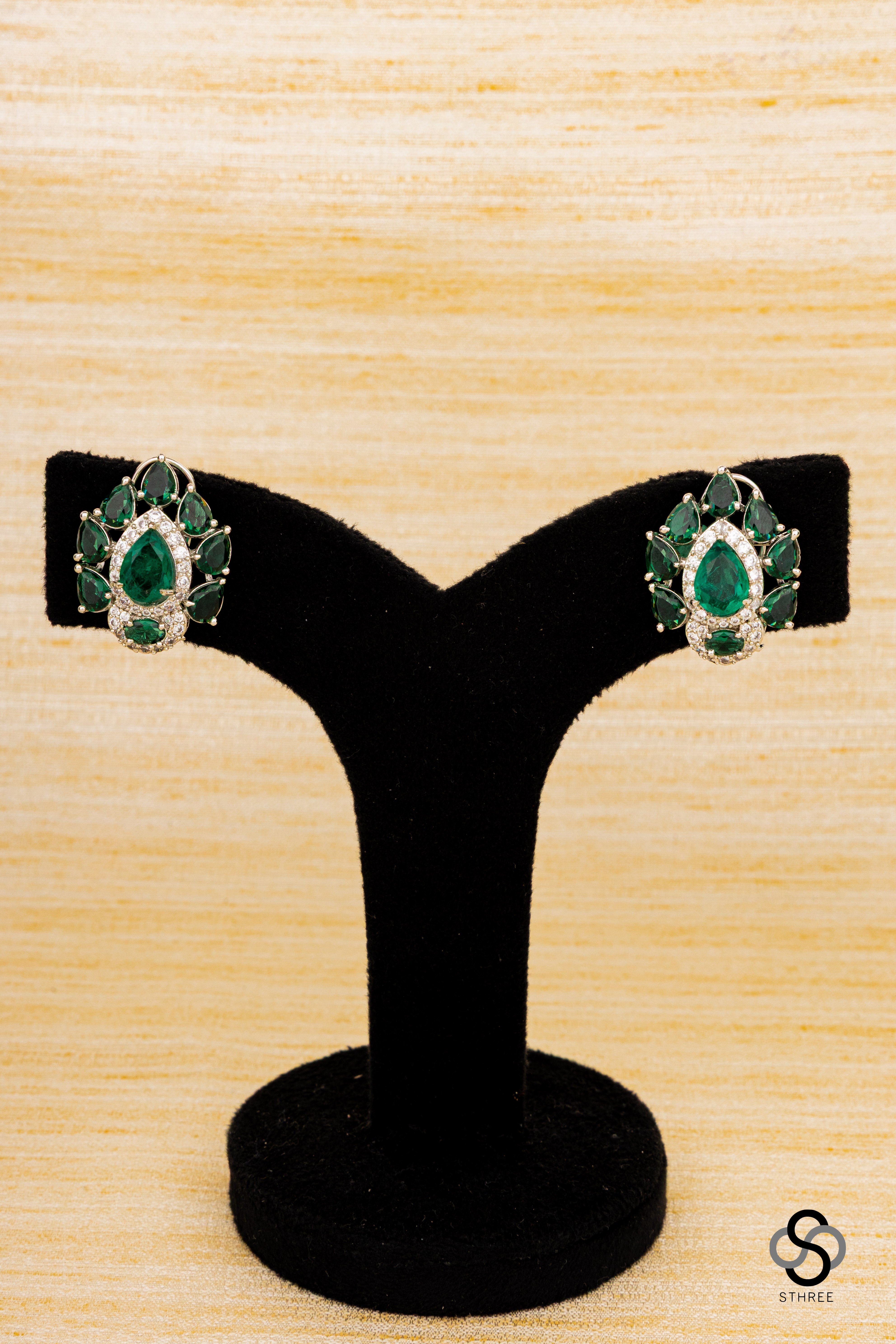 Zircon Choker - Navarathna - Rhodium finish