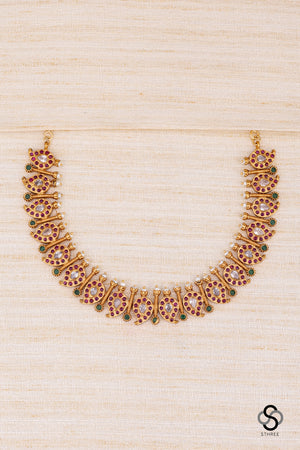 Manga malai set with pearls
