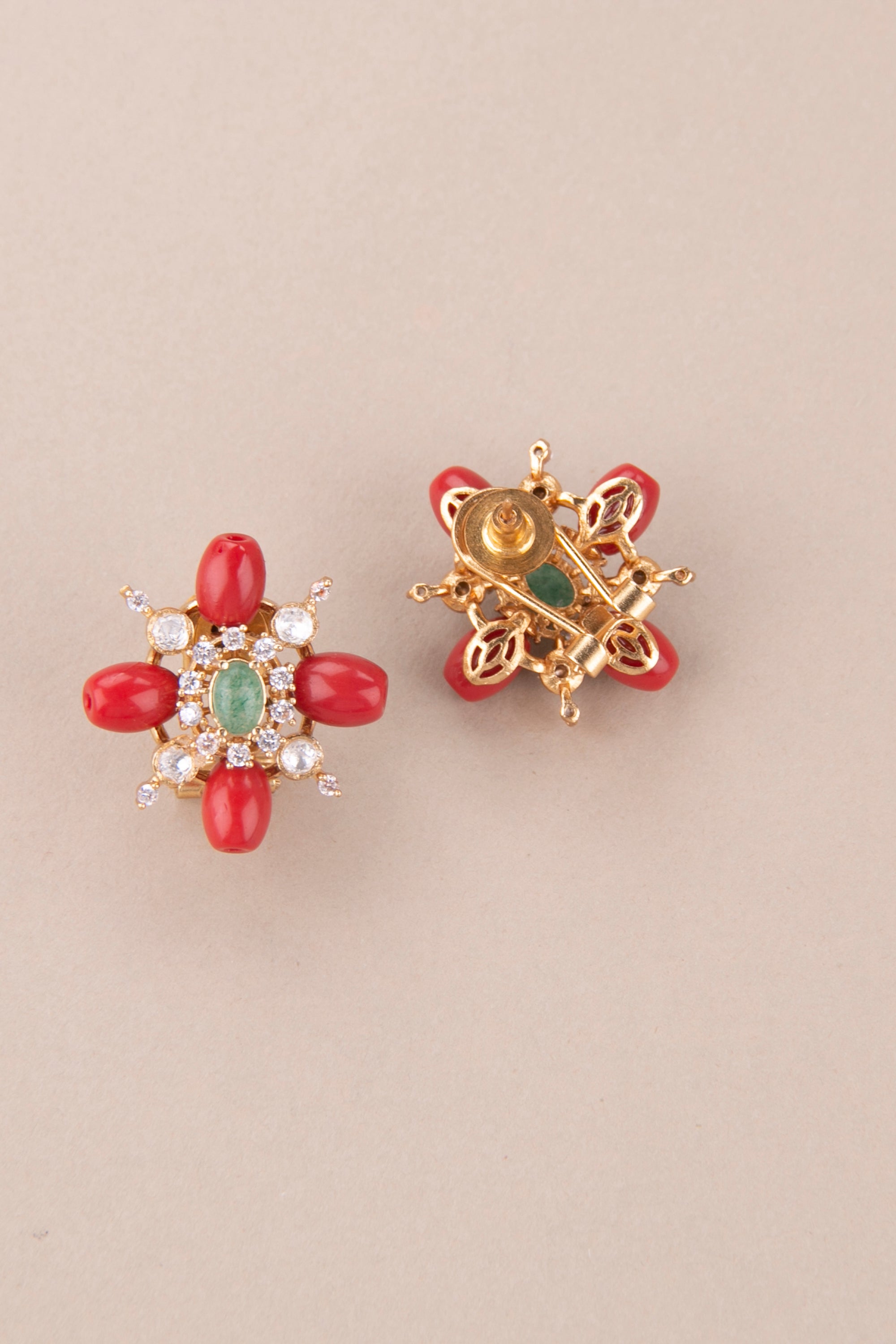 Coral Pendant Set