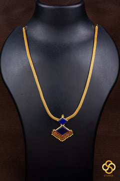 Keralam Padakkam Necklace - Sapphire Blue