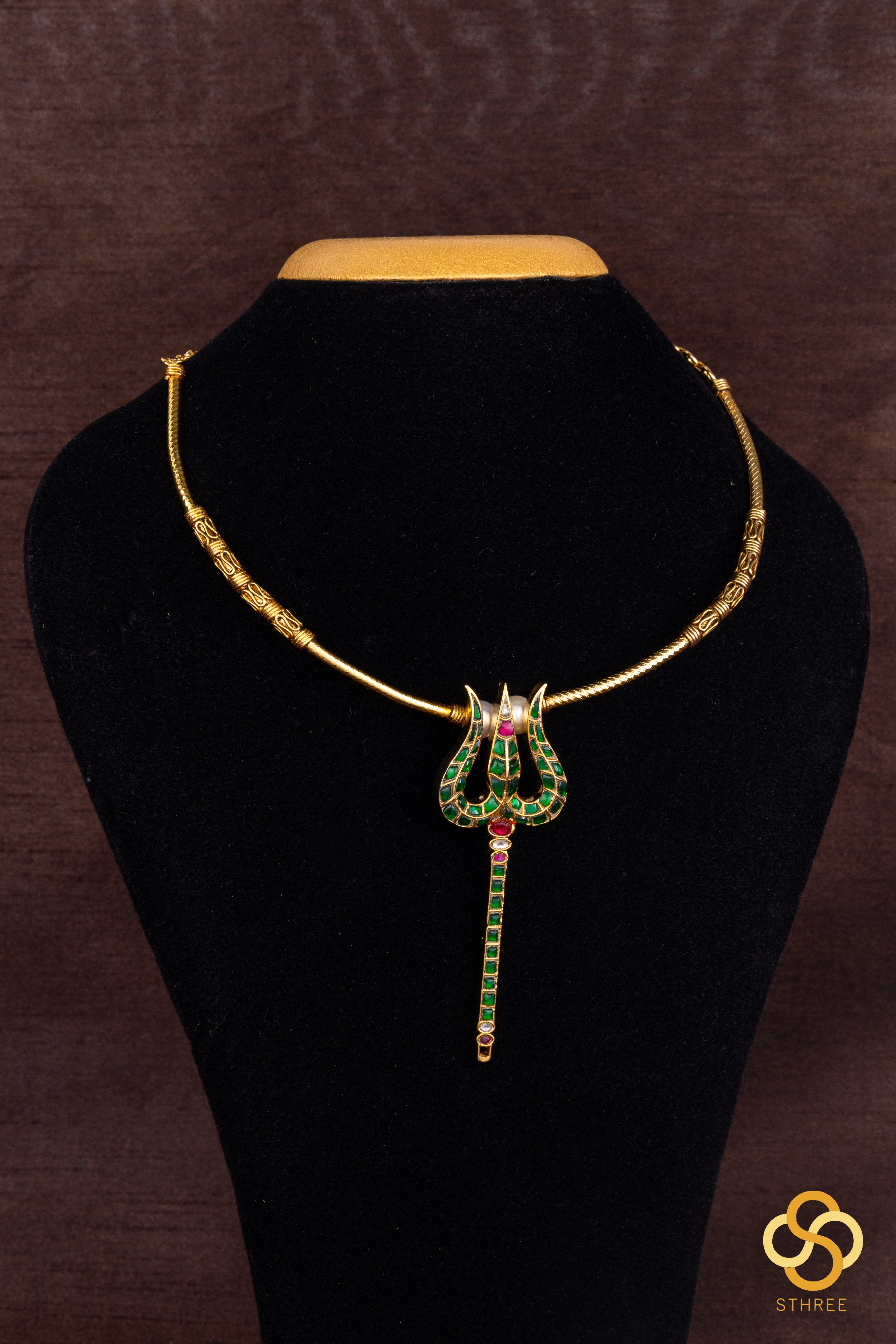Trishulam with Hasli -  Emerald green