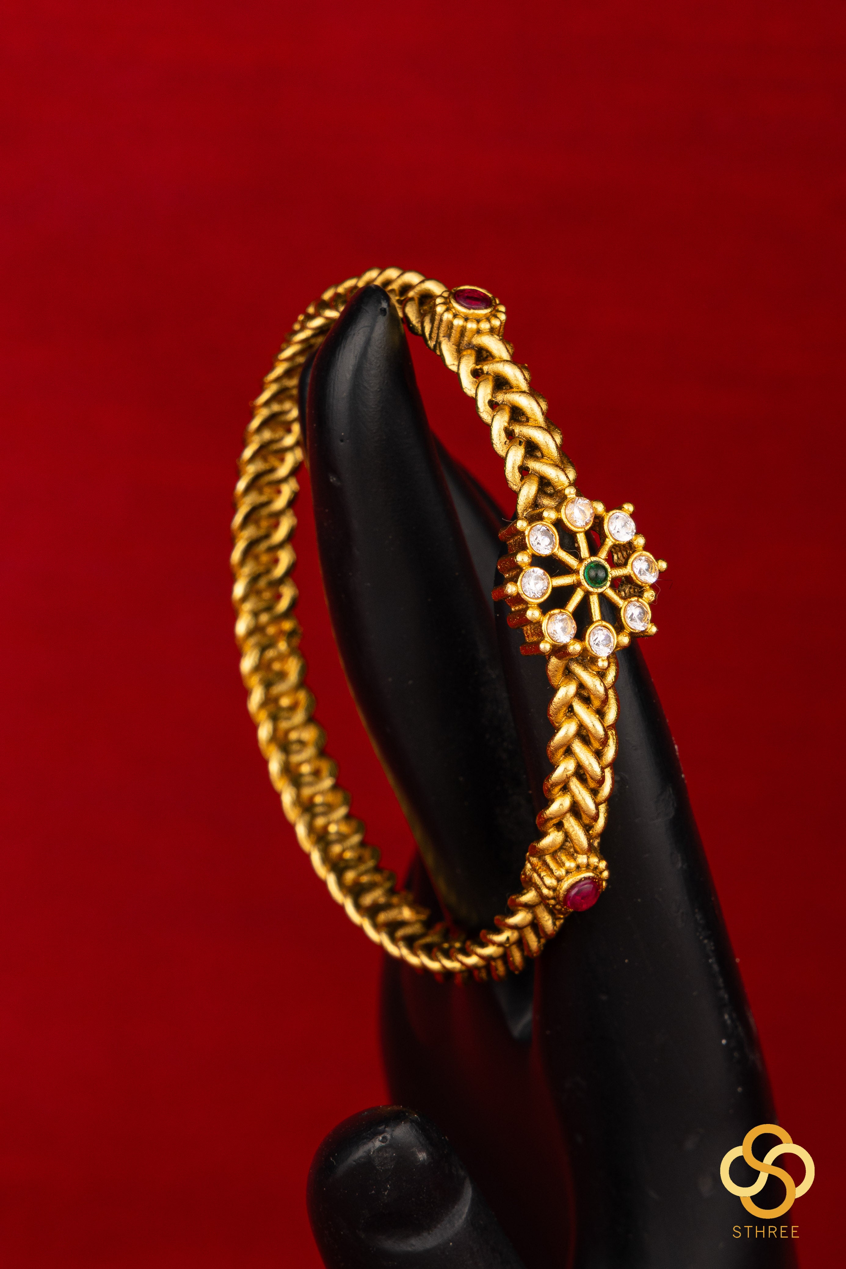 Kambi bangles with Ruby- Set of 2